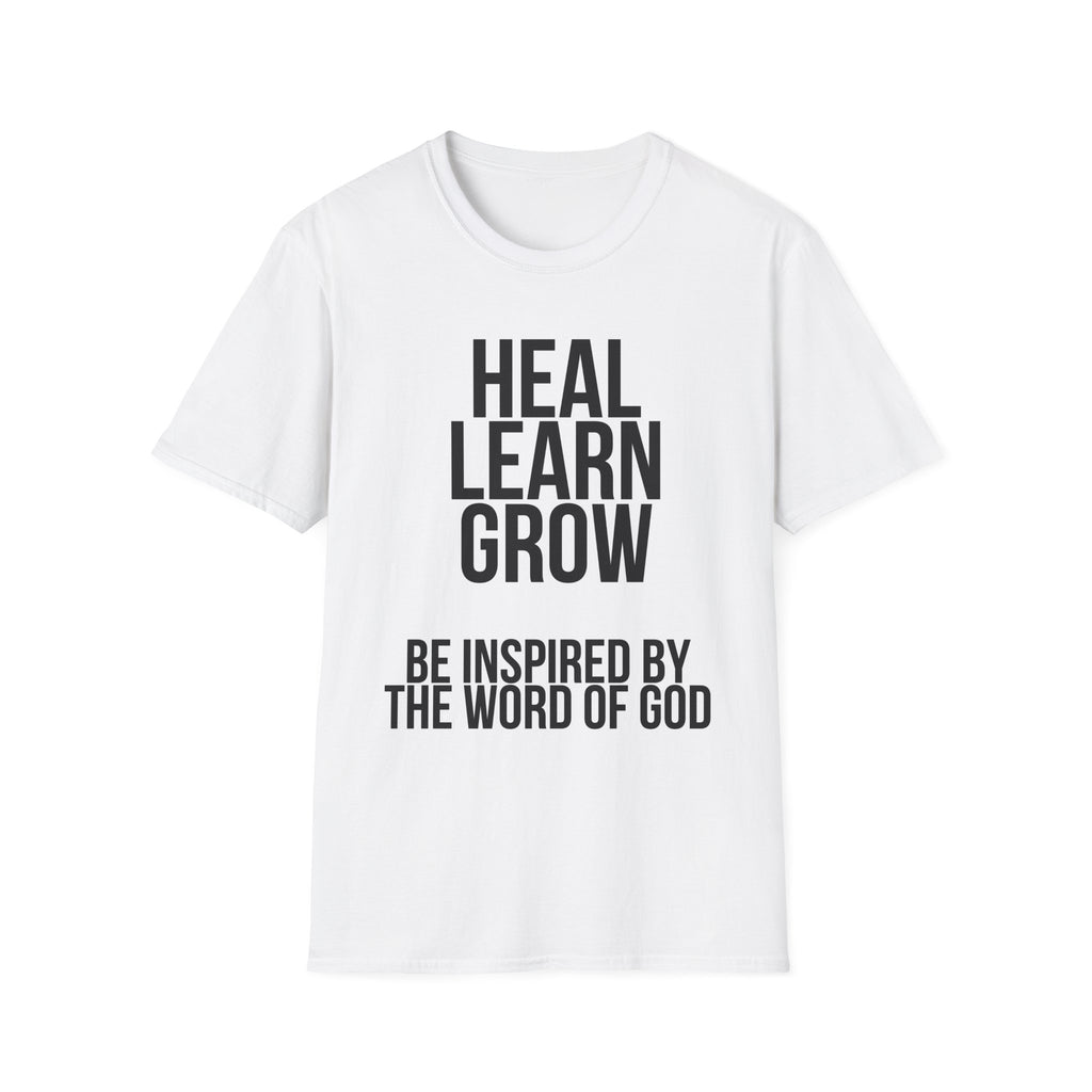 Inspirational Unisex T-Shirt - Heal Learn Grow