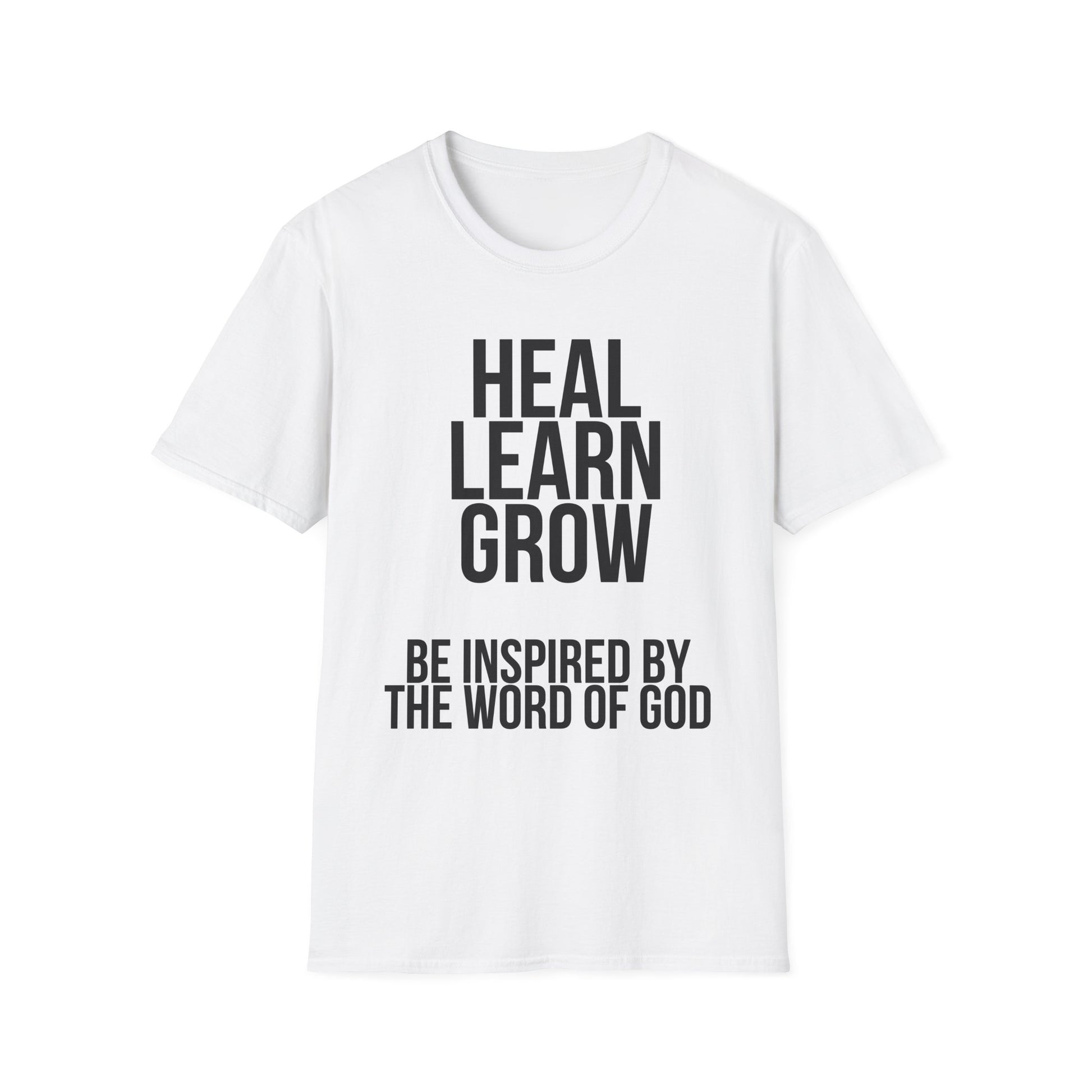 Inspirational Unisex T-Shirt - Heal Learn Grow